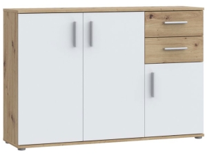 Pojemna komoda w kolorze dąb artisan+biały Net106 IKLK232-C830