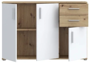 Pojemna komoda w kolorze dąb artisan+biały Net106 IKLK232-C830 Meble Forte 7