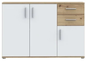 Pojemna komoda w kolorze dąb artisan+biały Net106 IKLK232-C830 Meble Forte 6
