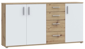 Duża komoda w kolorze dąb artisan+biały Net106 IKLK241-C830
