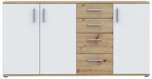 Duża komoda w kolorze dąb artisan+biały Net106 IKLK241-C830 Meble Forte 6