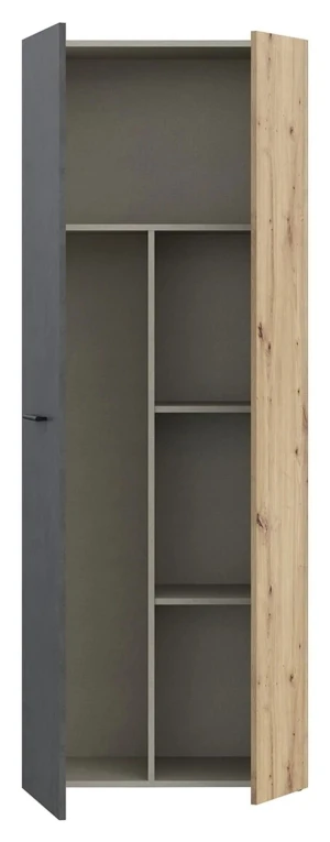 Szafa gospodarcza w kolorze dąb artisan+beton ciemnoszary Net306 MS264-C752 Meble Forte 6