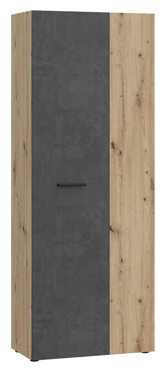 Szafa gospodarcza w kolorze dąb artisan+beton ciemnoszary Net306 MS264-C752 Meble Forte