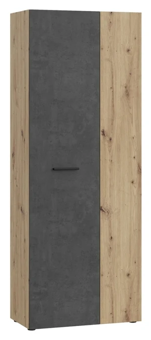 Szafa gospodarcza w kolorze dąb artisan+beton ciemnoszary Net306 MS264-C752 Meble Forte 1