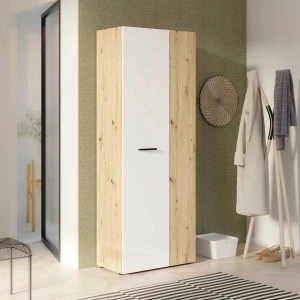 Szafa gospodarcza w kolorze dąb artisan+biały Net306 MS264-C830 Meble Forte 7