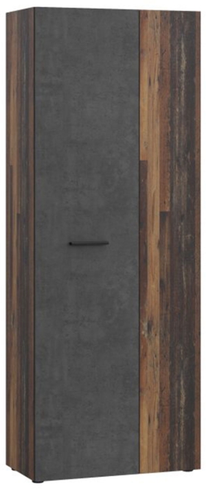 Szafa gospodarcza w kolorze old wood vintage+beton ciemnoszary Net306 MS264-C754