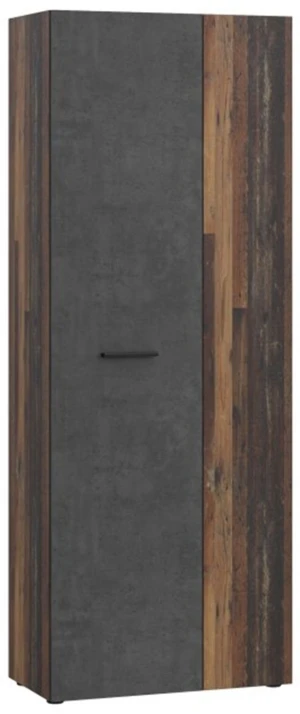 Szafa gospodarcza w kolorze old wood vintage+beton ciemnoszary Net306 MS264-C754 Meble Forte 1