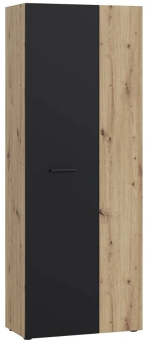 Szafa gospodarcza w kolorze dąb artisan+czarny Net306 MS264-M712 Meble Forte 1