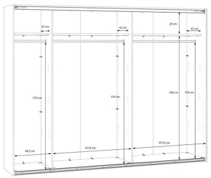 Biała szafa ubraniowa Sophistispace SSQS12411-120 Meble Forte 3