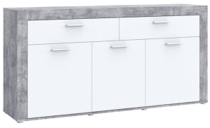 Komoda w kolorze beton jasnoszary+biały Zumba ZMBK233-C264