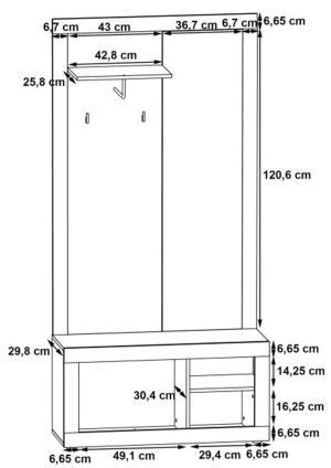 Przedpokój Zumba ZMBD04-C764 Meble Forte 4