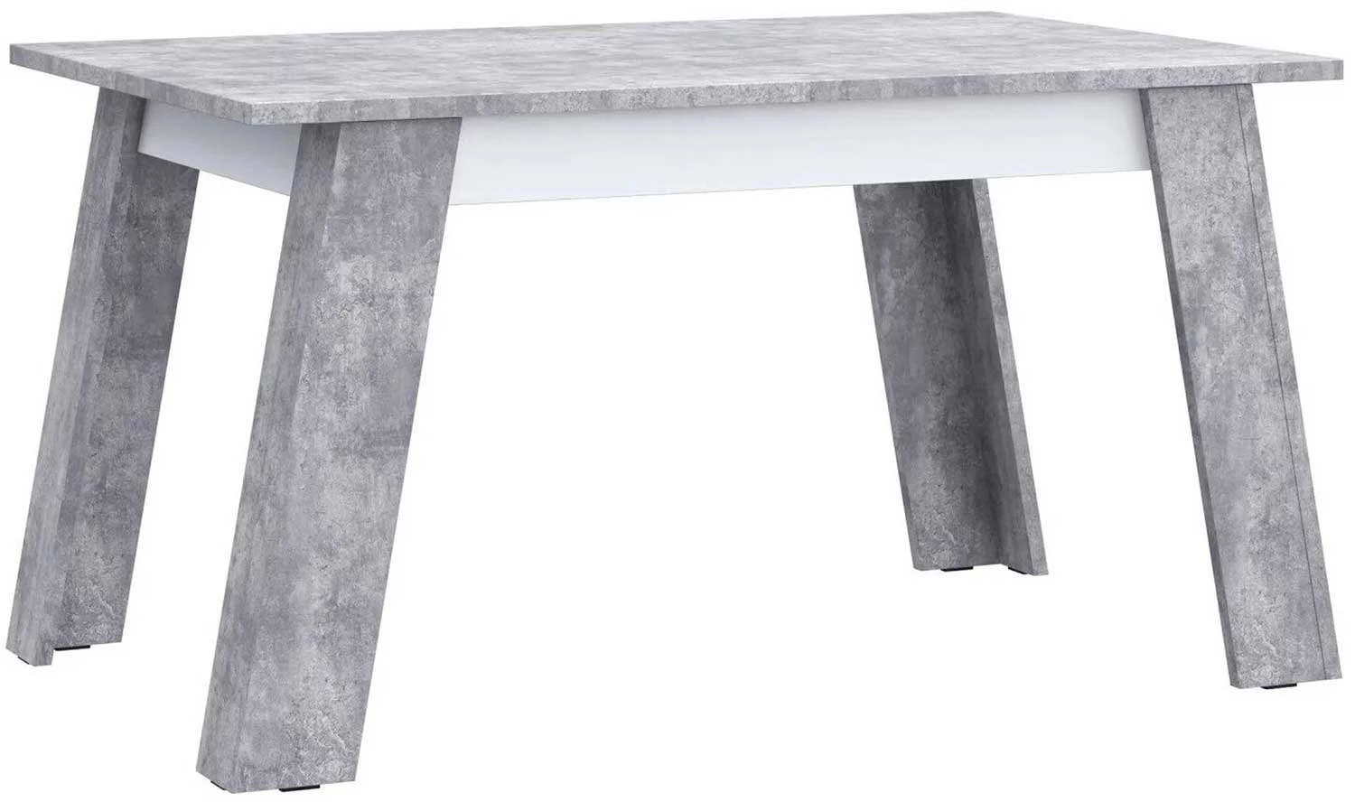 Stół rozkładany w kolorze beton jasnoszary+biały Zumba ZMBT423-C264 Meble Forte