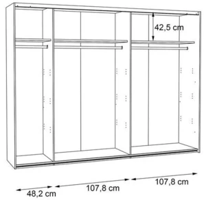 Szafa ubraniowa Modern way RCQS12411-C811 Meble Forte 4