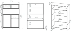 Szeroka witryna Avante 03 ML Meble 4