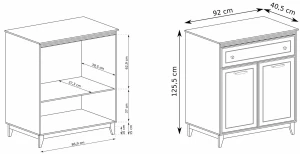 Wąska komoda Windsor W-4 Jarstol 3