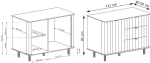 Mała komoda Novado NV-3 Jarstol 4