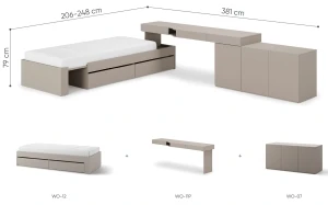 Set mebli młodzieżowych WOOW SET-01P Lenart Meble 3
