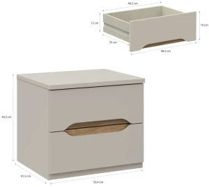 Szafka nocna Edwal EDWK012-M902 Meble Forte 3
