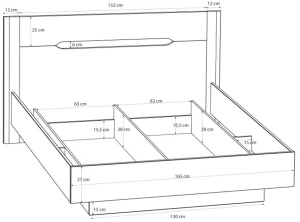 Łóżko 160 cm Edwal EDWL1163-M820 Meble Forte 5