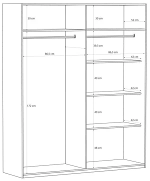 Szafa ubraniowa Edwal EDWS943-M902 Meble Forte 4