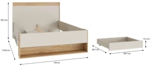 Stylowe łóżko Wexlin WEXL1122-M820 Meble Forte 3