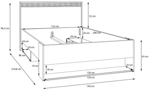 Stylowe łóżko Wexlin WEXL1122-M820 Meble Forte 4