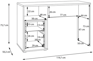 Biurko Wexlin WEXB222-M820 Meble Forte 4