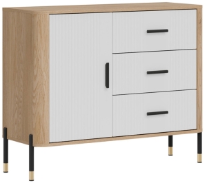 Komoda w dekorze dąb cremona torro + biały mat Dante DT03b