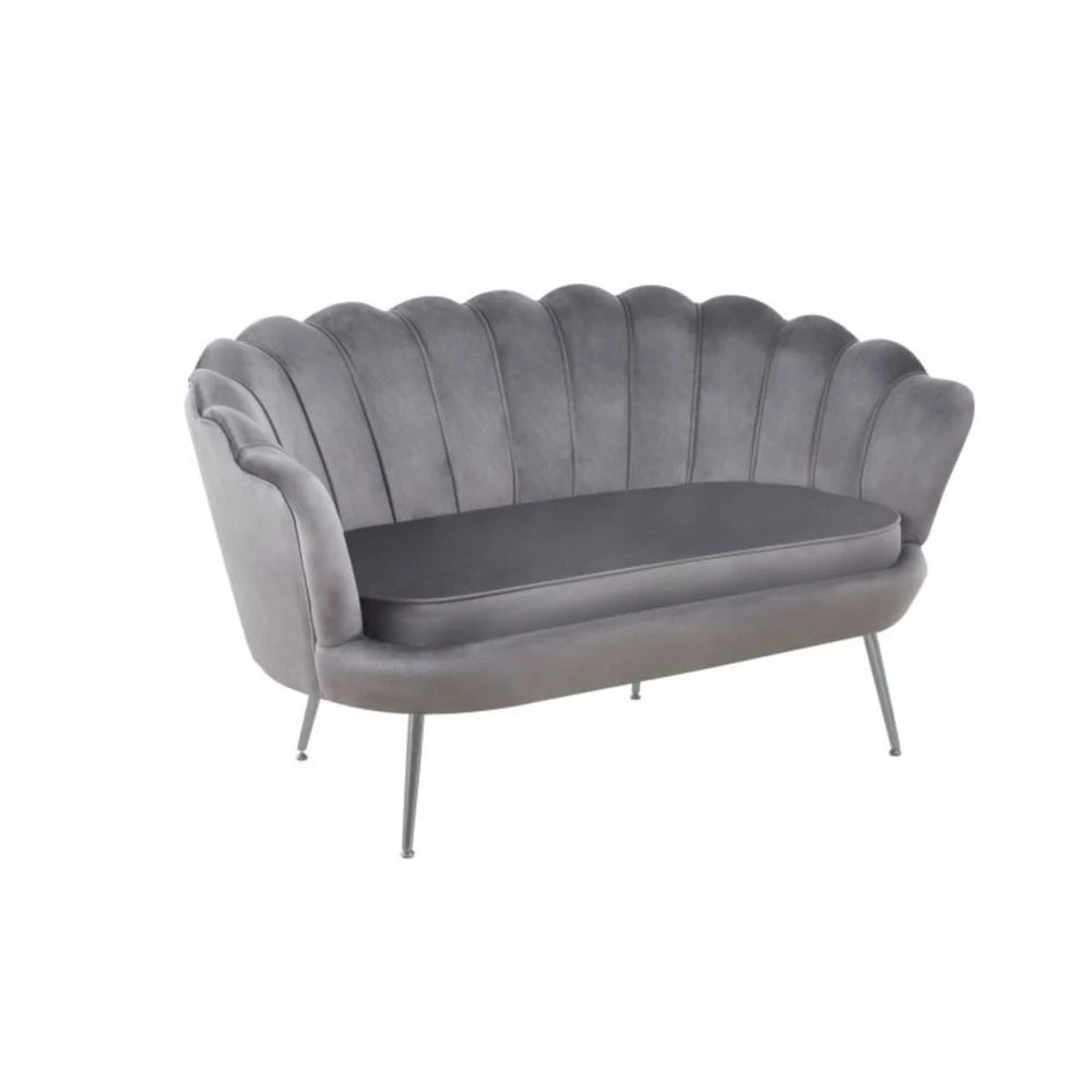 Sofa velvet (szara) /nogi srebrne/ Furnitex
