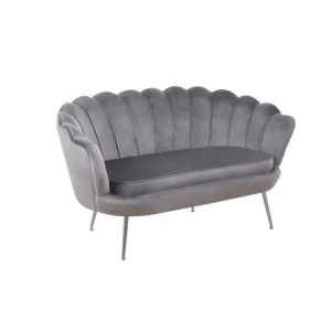 Sofa velvet (szara) /nogi srebrne/ Furnitex 1