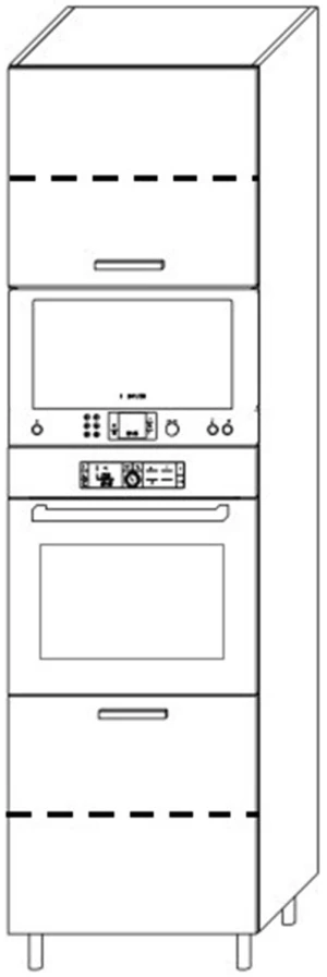 60 dolna zabudowa piekarnika i mikrofalówki wys.238 Gama 1