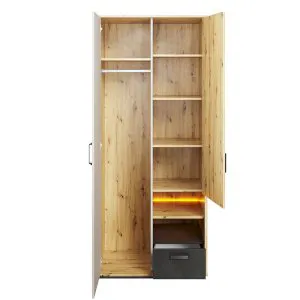 Szafa dwudrzwiowa Qubic QB-03 Lenart Meble 2