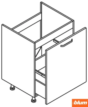 Dolna zlewozmywakowa z szufladą (prowadnice blum) KAM 1