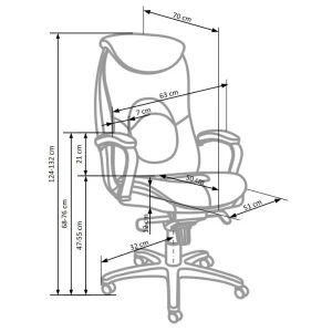 QUAD fotel gabinetowy czarny Halmar 9