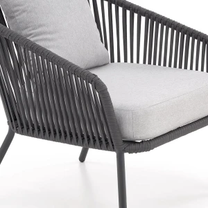 ROCCA zestaw ogrodowy ( sofa + fotel 2x + ława ), ciemny popiel / jasny popiel Halmar 4