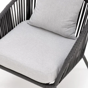 ROCCA zestaw ogrodowy ( sofa + fotel 2x + ława ), ciemny popiel / jasny popiel Halmar 8