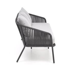 ROCCA zestaw ogrodowy ( sofa + fotel 2x + ława ), ciemny popiel / jasny popiel Halmar 14