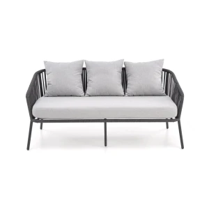 ROCCA zestaw ogrodowy ( sofa + fotel 2x + ława ), ciemny popiel / jasny popiel Halmar 16