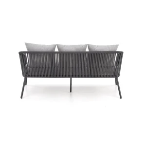 ROCCA zestaw ogrodowy ( sofa + fotel 2x + ława ), ciemny popiel / jasny popiel Halmar 18