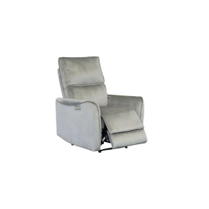 PRZEDSPRZEDAŻ -15% do 09.10 ! Fotel wypoczynkowy rozkładany elektrycznie velvet (szary) Furnitex 3