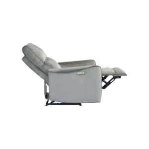 PRZEDSPRZEDAŻ -15% do 09.10 ! Fotel wypoczynkowy rozkładany elektrycznie velvet (szary) Furnitex 4