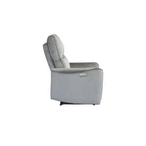 PRZEDSPRZEDAŻ -15% do 09.10 ! Fotel wypoczynkowy rozkładany elektrycznie velvet (szary) Furnitex 5