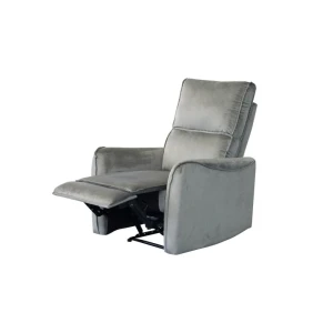 PRZEDSPRZEDAŻ -15% do 09.10 ! Fotel wypoczynkowy rozkładany elektrycznie velvet (szary) Furnitex 7