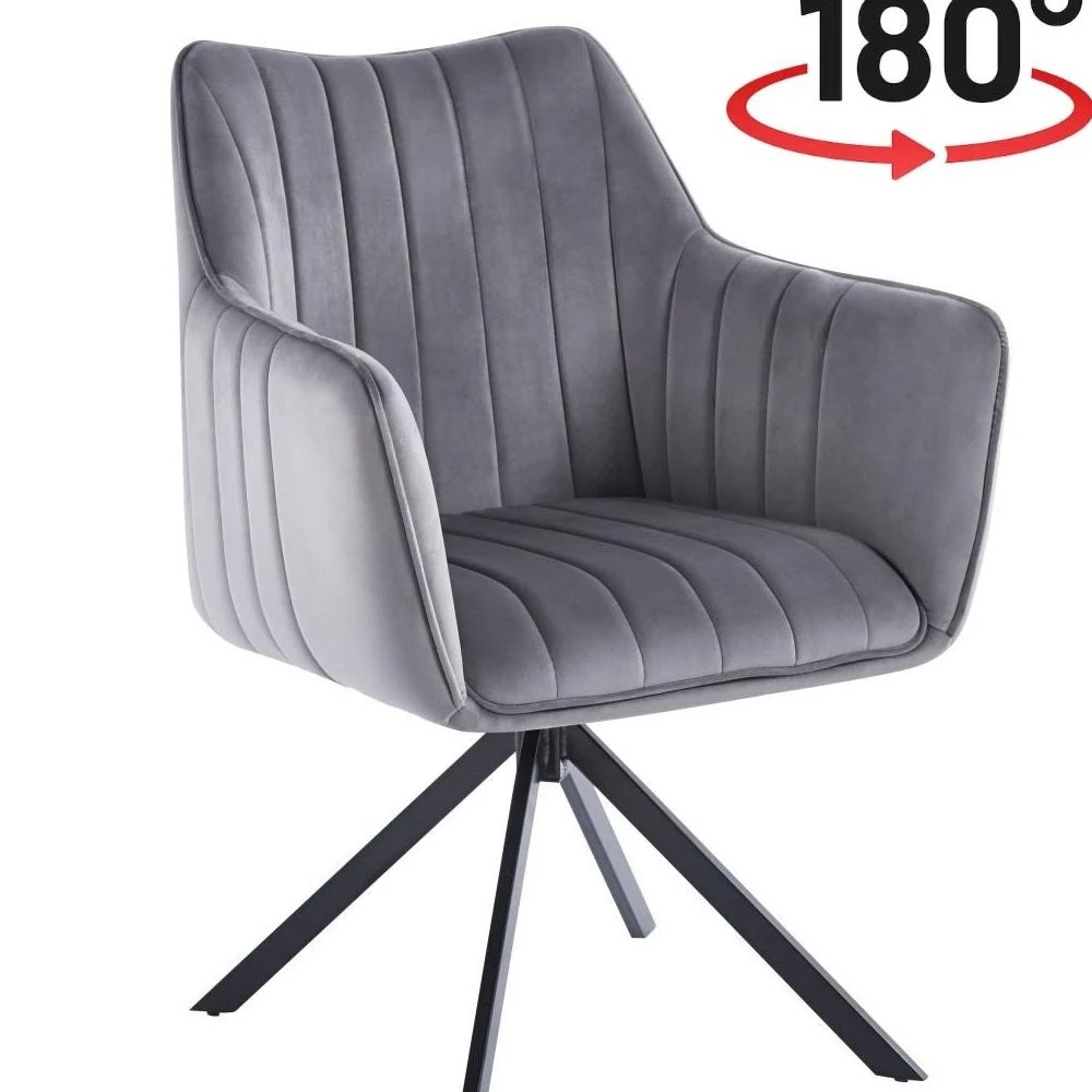 Krzesło velvet (szare) Furnitex