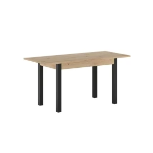 Stół rozkładany (dąb artisan + czarny) 120(160)x70 Furnitex 2