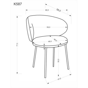 K587 krzesło, popielaty Halmar 11
