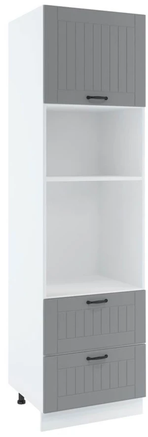 60 dolna słupek zabudowa piekarnika zlicowanego z linią blatu i mikrofalówki, 2 szuflady wys. 213.7 cm Layman 1