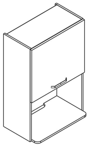60 Górna szafka do mikrofali wolnostojącej wys. 90 cm (podnośnik z reg. mocy)