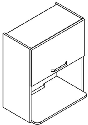 60 Górna szafka do mikrofali wolnostojącej wys. 71 cm (podnośnik z reg. mocy)