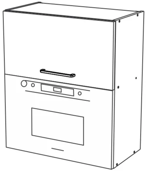60 Górna szafka z mikrofalą M1C wys. 71 cm (podnośnik z reg. mocy) KAM 3